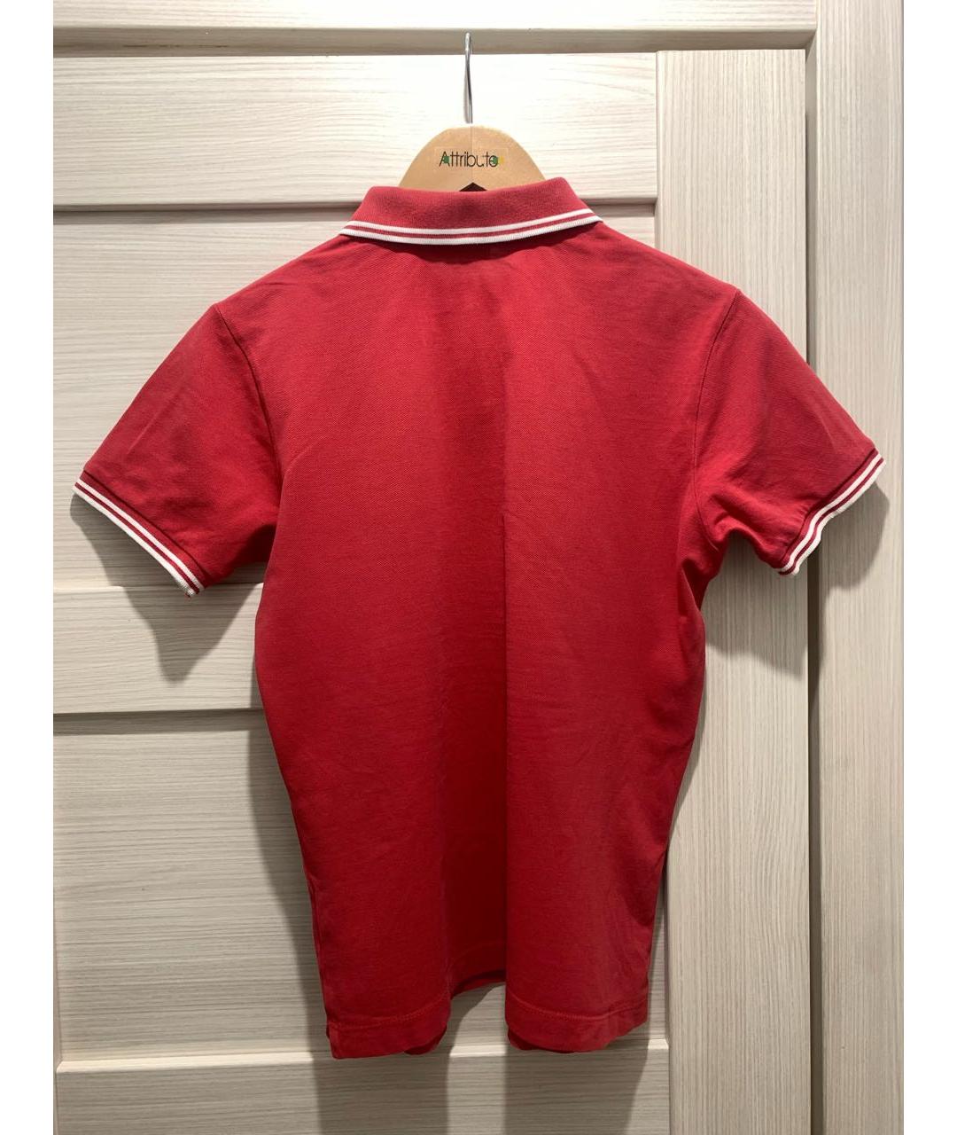 MONCLER Красная хлопковая футболка, фото 2