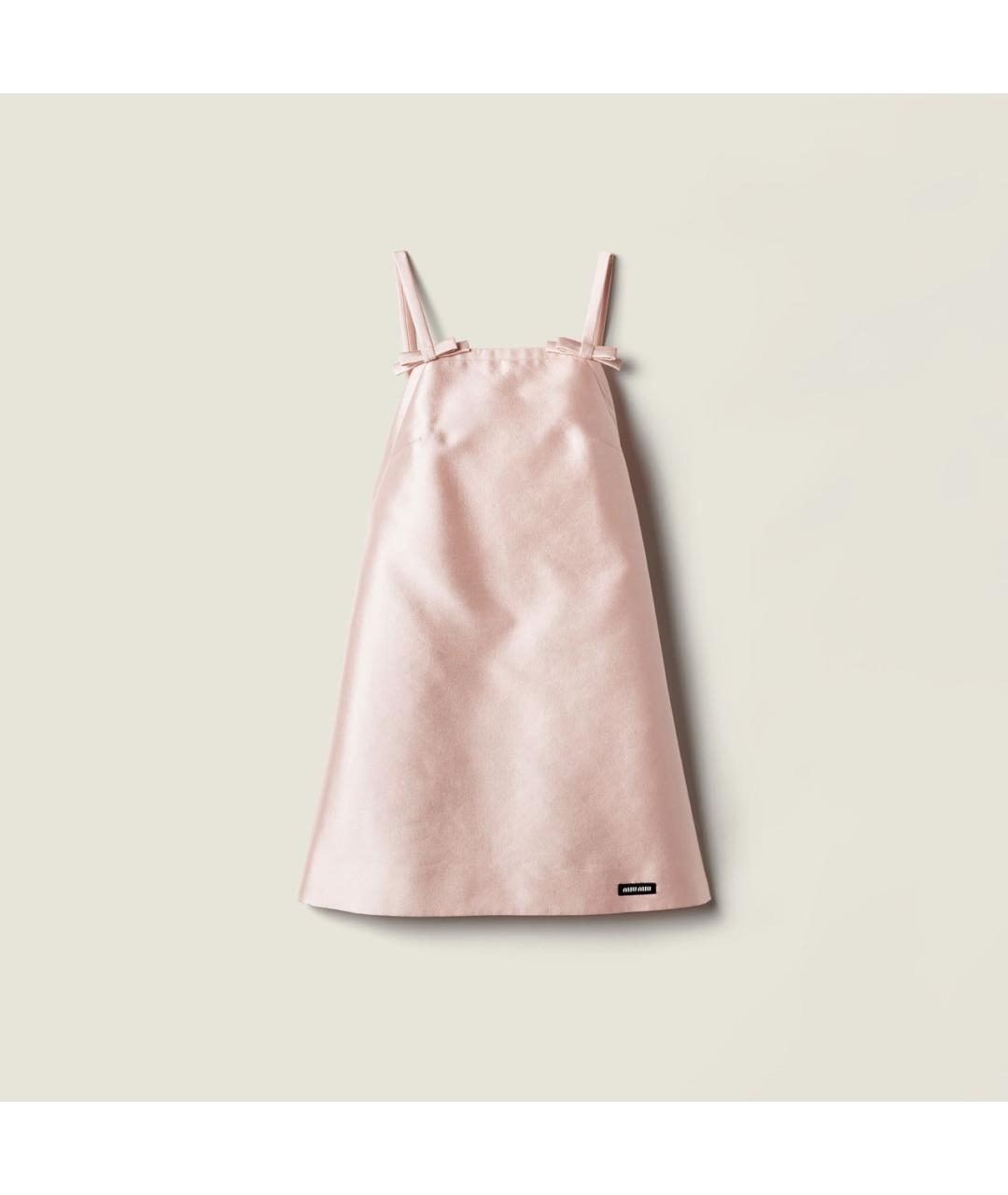 MIU MIU Розовое шелковое повседневное платье, фото 5