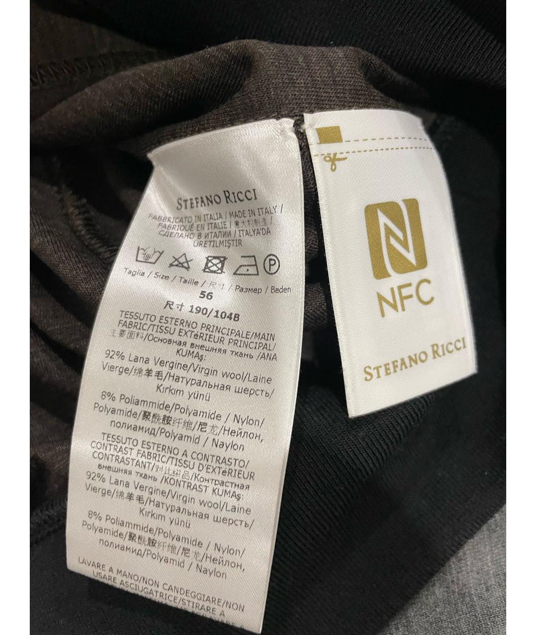 STEFANO RICCI Черный шерстяной спортивный костюм, фото 5
