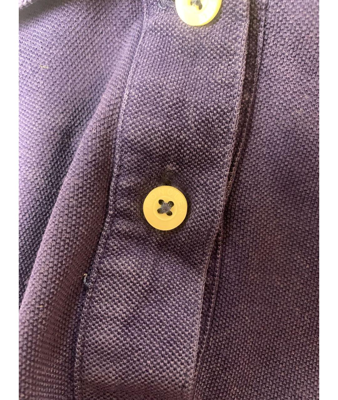 MONCLER Темно-синяя хлопковая футболка, фото 5