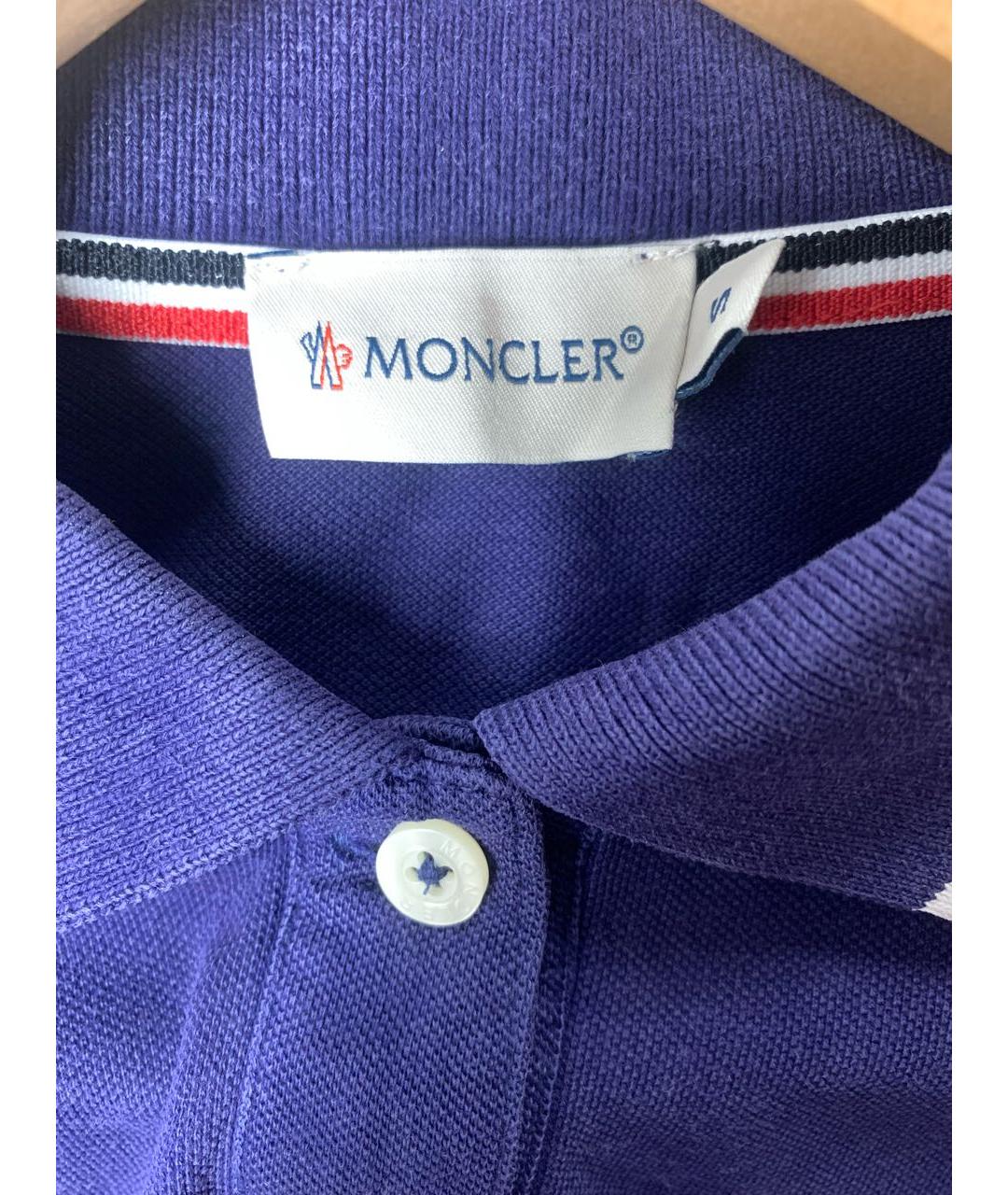 MONCLER Темно-синяя хлопковая футболка, фото 3