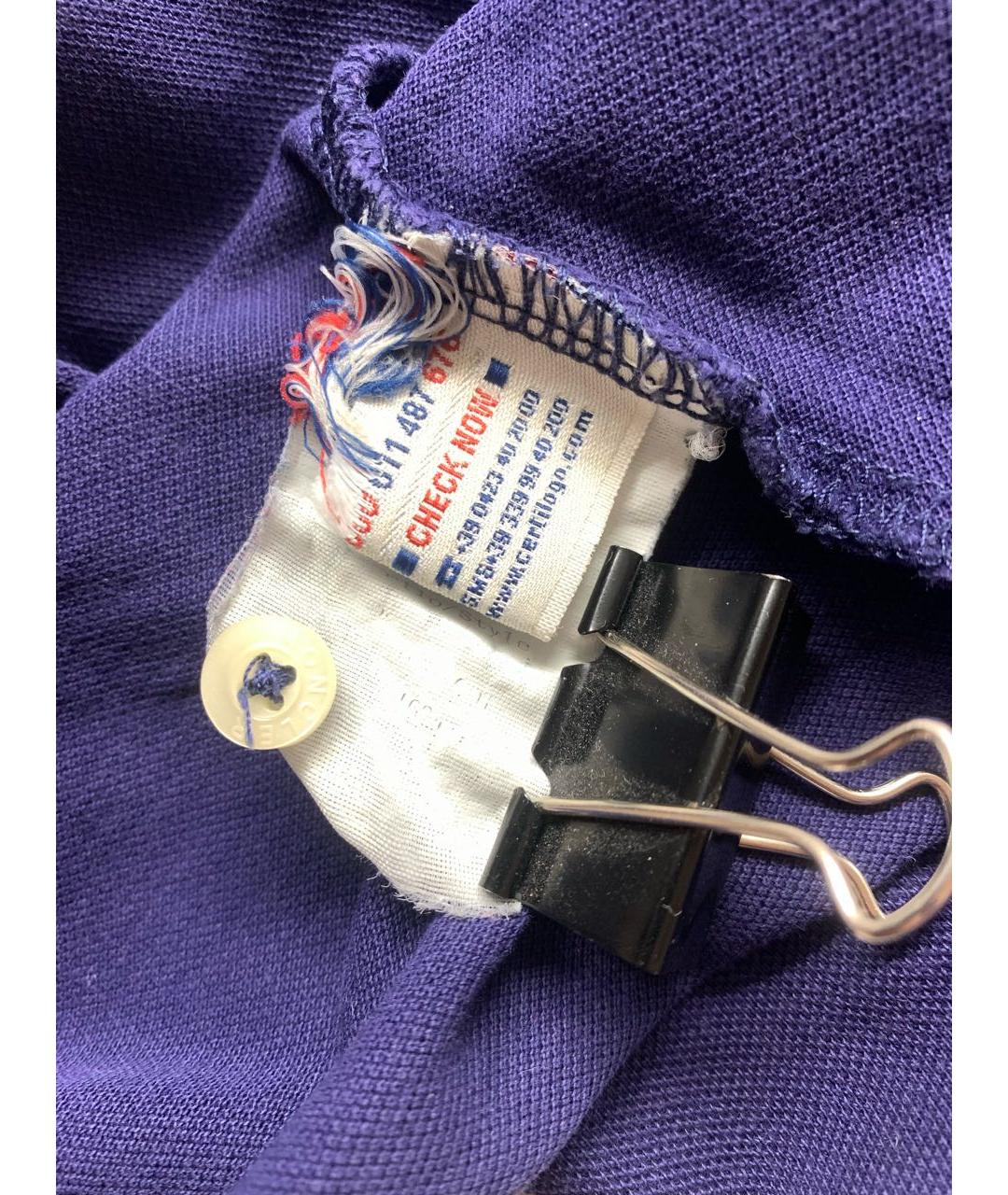 MONCLER Темно-синяя хлопковая футболка, фото 6