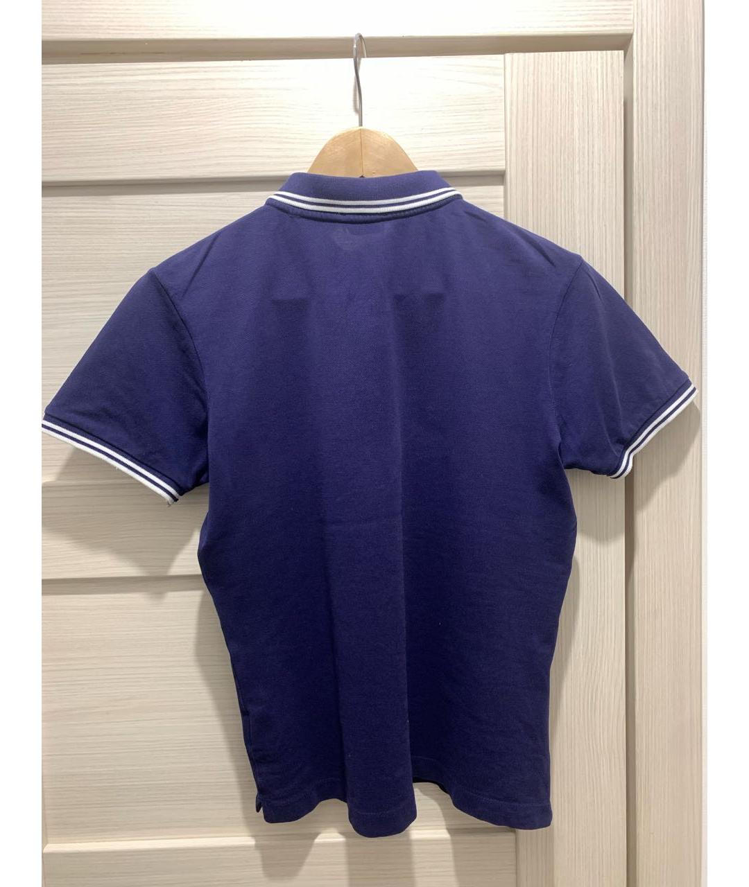 MONCLER Темно-синяя хлопковая футболка, фото 2