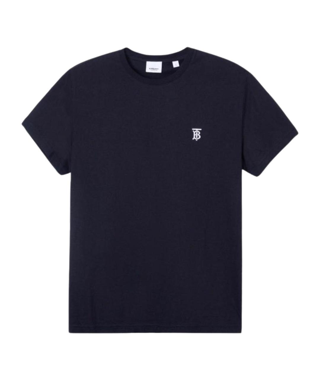 BURBERRY Черная хлопковая футболка, фото 1