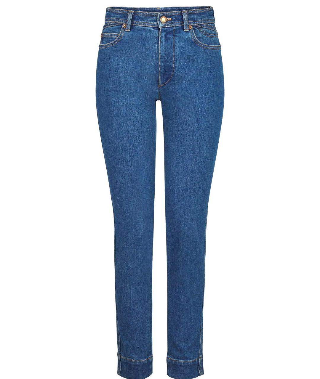 LOUIS VUITTON Синие хлопко-эластановые джинсы слим, фото 1