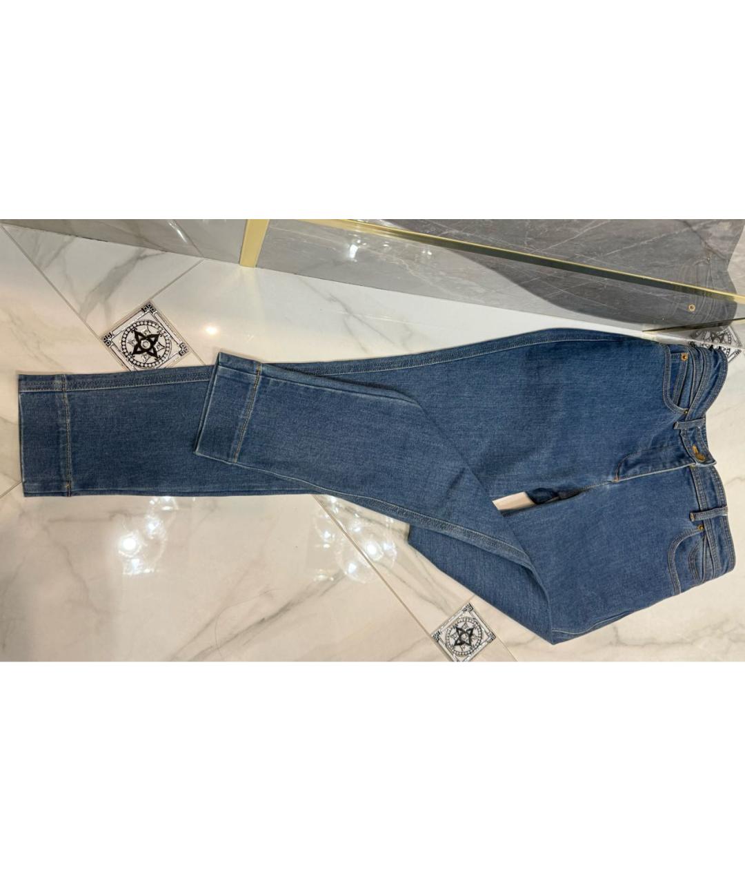 LOUIS VUITTON Синие хлопко-эластановые джинсы слим, фото 5