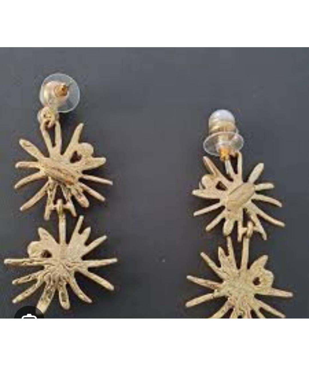 OSCAR DE LA RENTA Золотые позолоченные серьги, фото 6