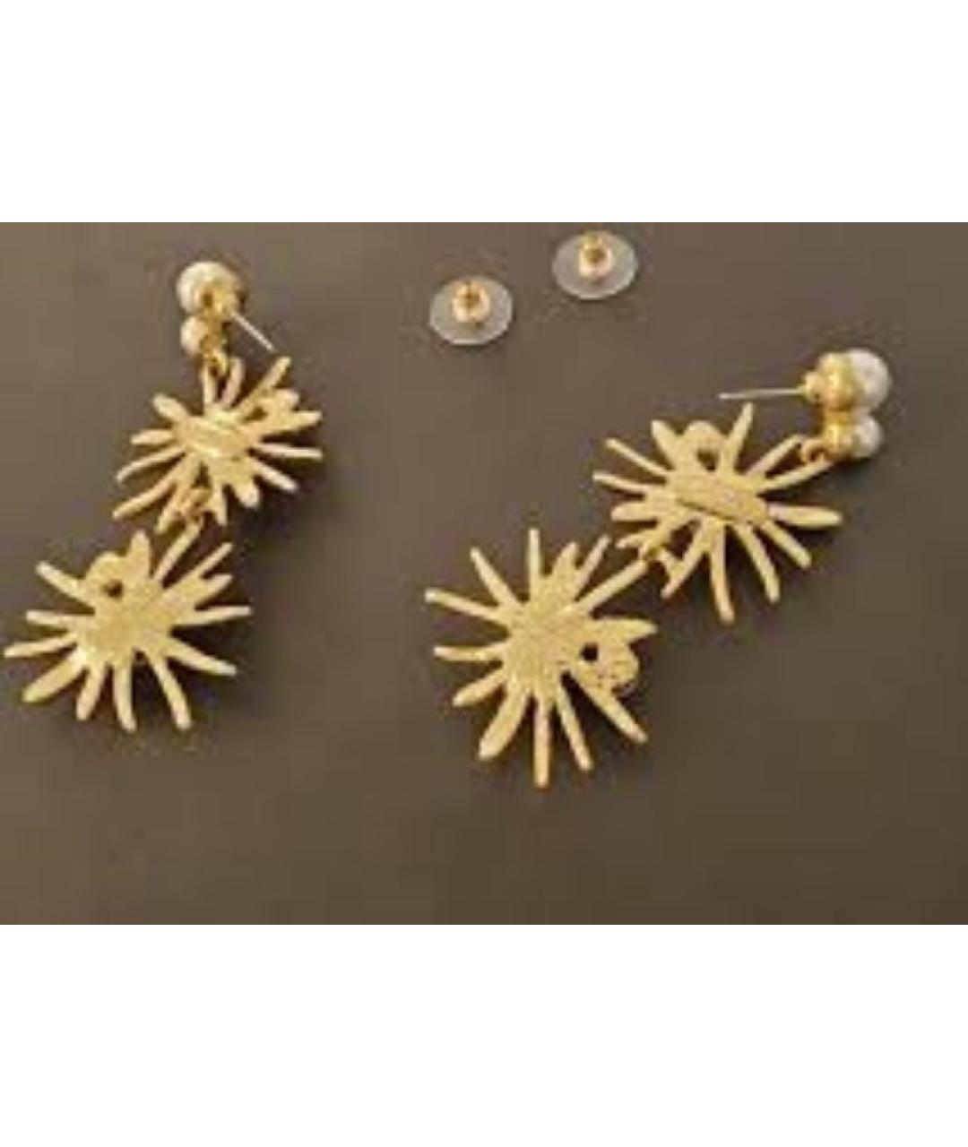 OSCAR DE LA RENTA Золотые позолоченные серьги, фото 4