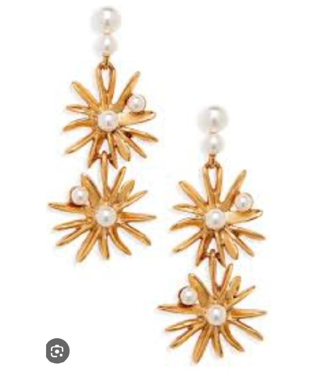 OSCAR DE LA RENTA Золотые позолоченные серьги, фото 7