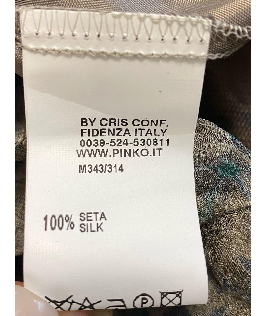 PINKO Мульти шелковая юбка мини, фото 6