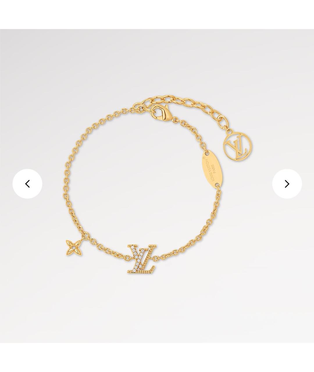 LOUIS VUITTON Золотой позолоченный браслет, фото 6