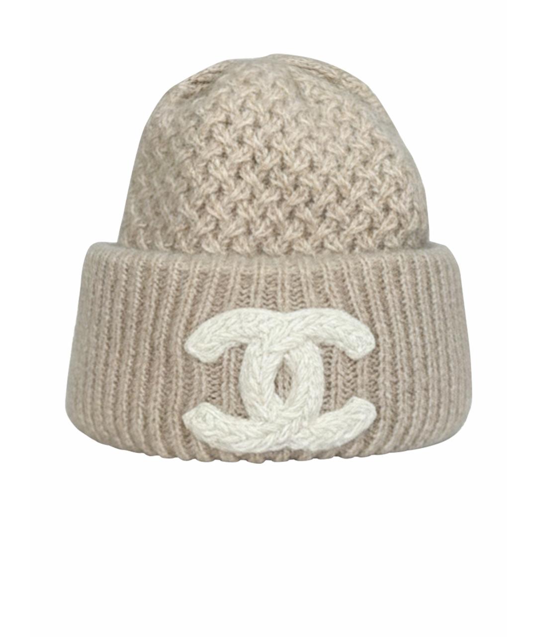 CHANEL Бежевая шапка, фото 1