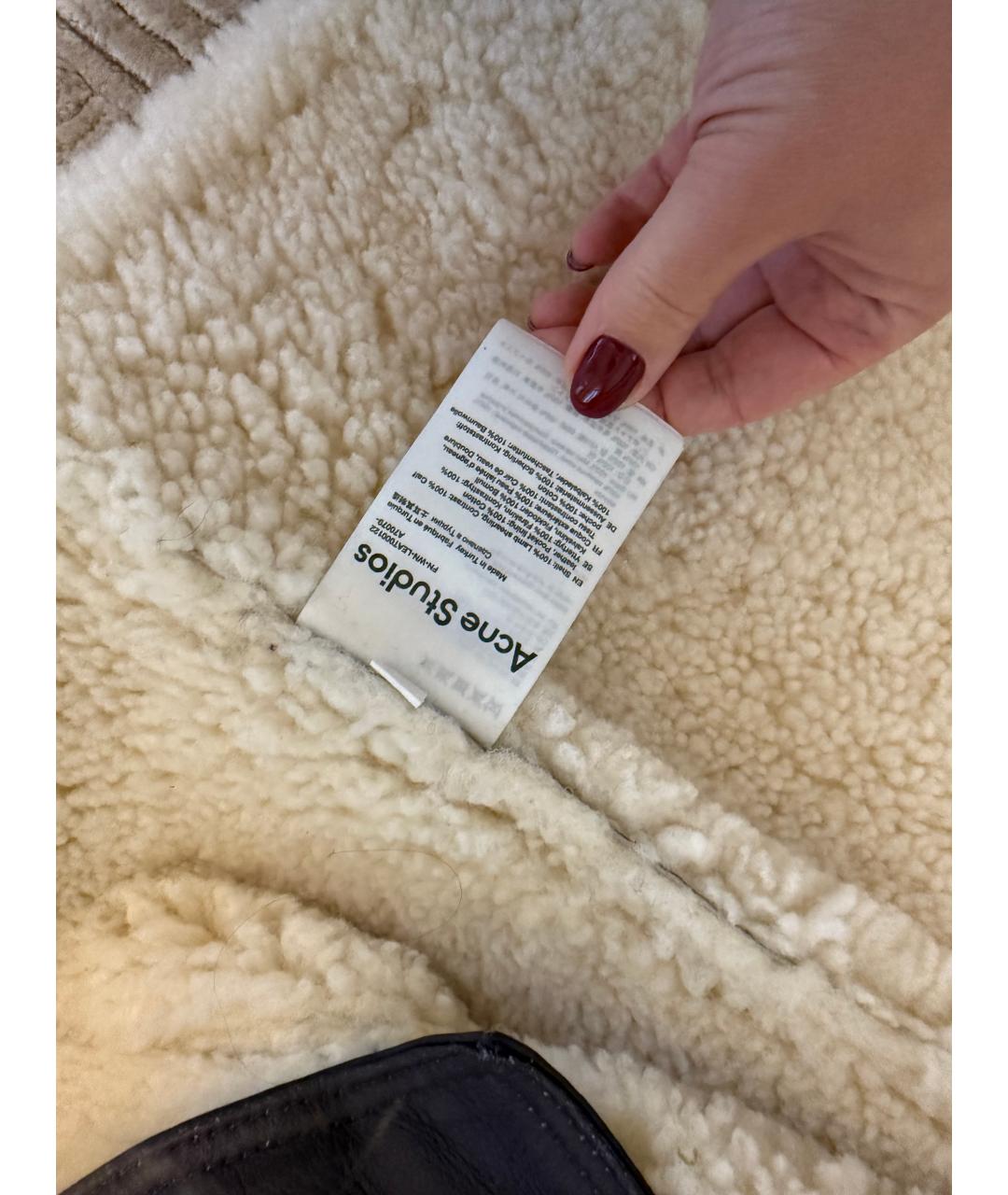 ACNE STUDIOS Коричневая кожаная дубленка, фото 2