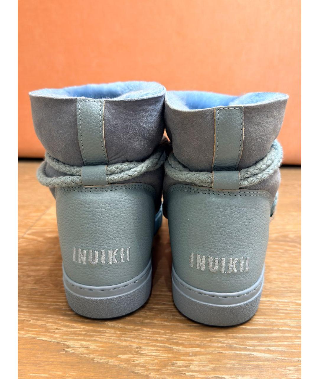 INUIKII Голубые замшевые сапоги, фото 4