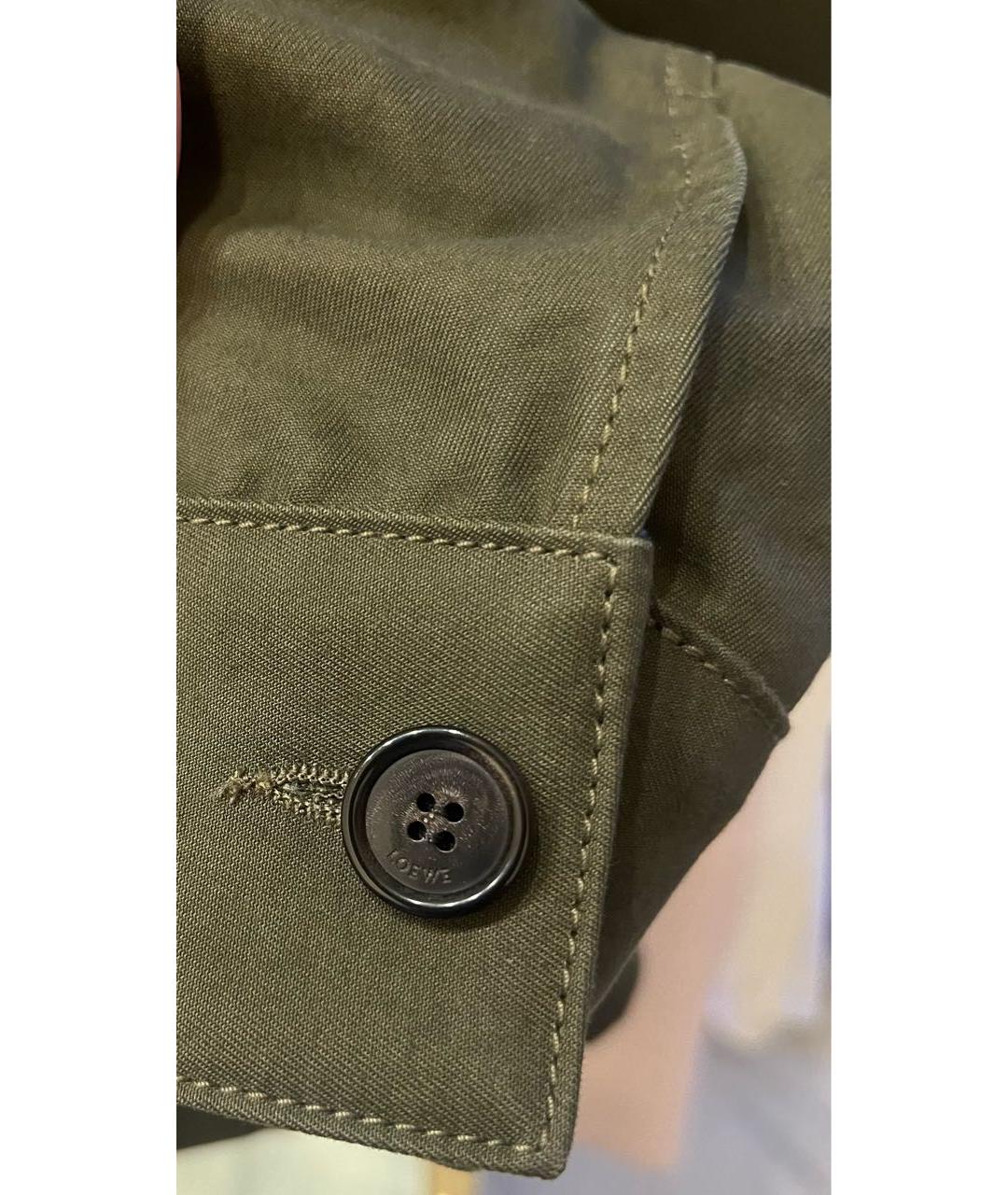 LOEWE Хаки твидовая куртка, фото 8