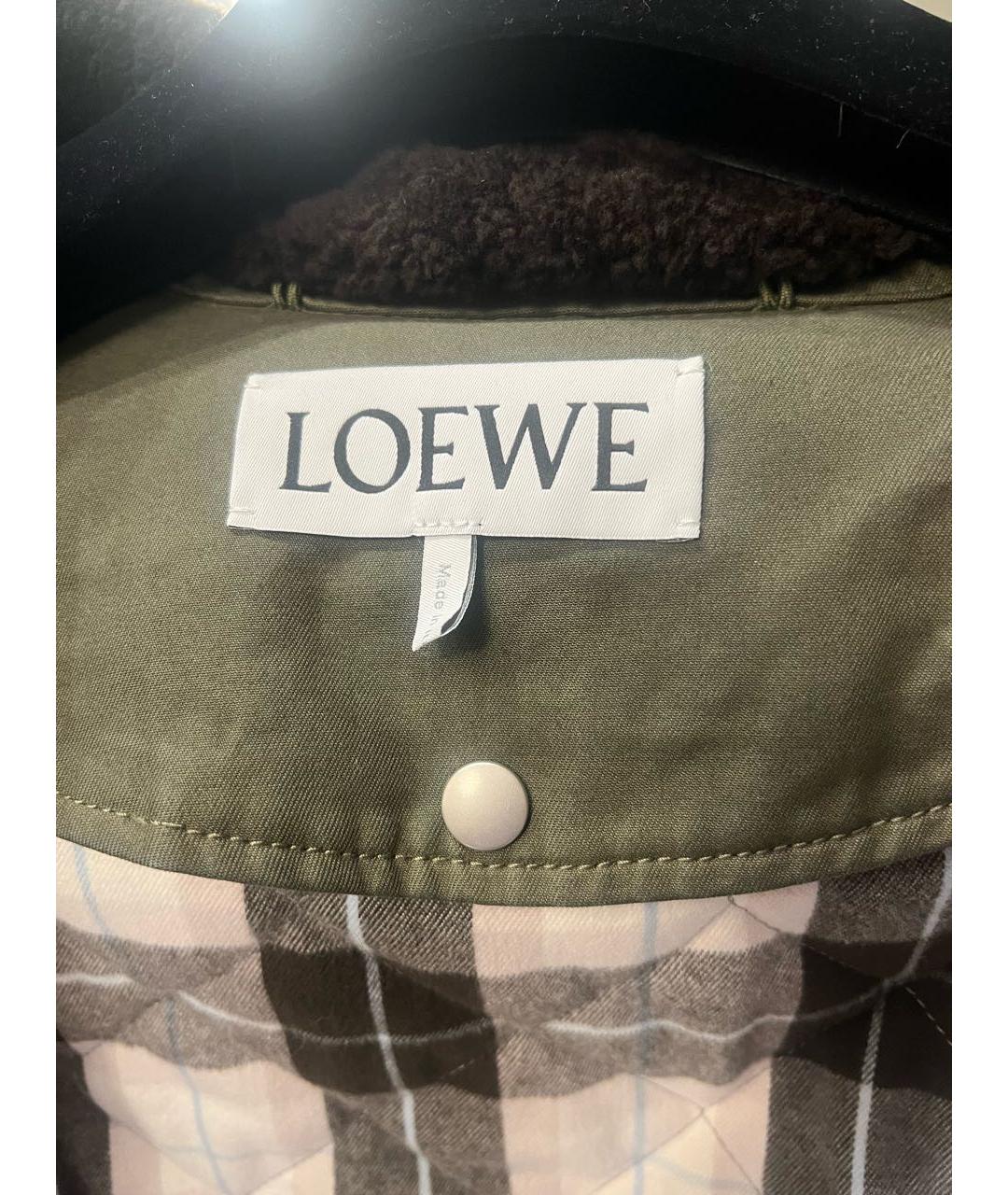 LOEWE Хаки твидовая куртка, фото 5
