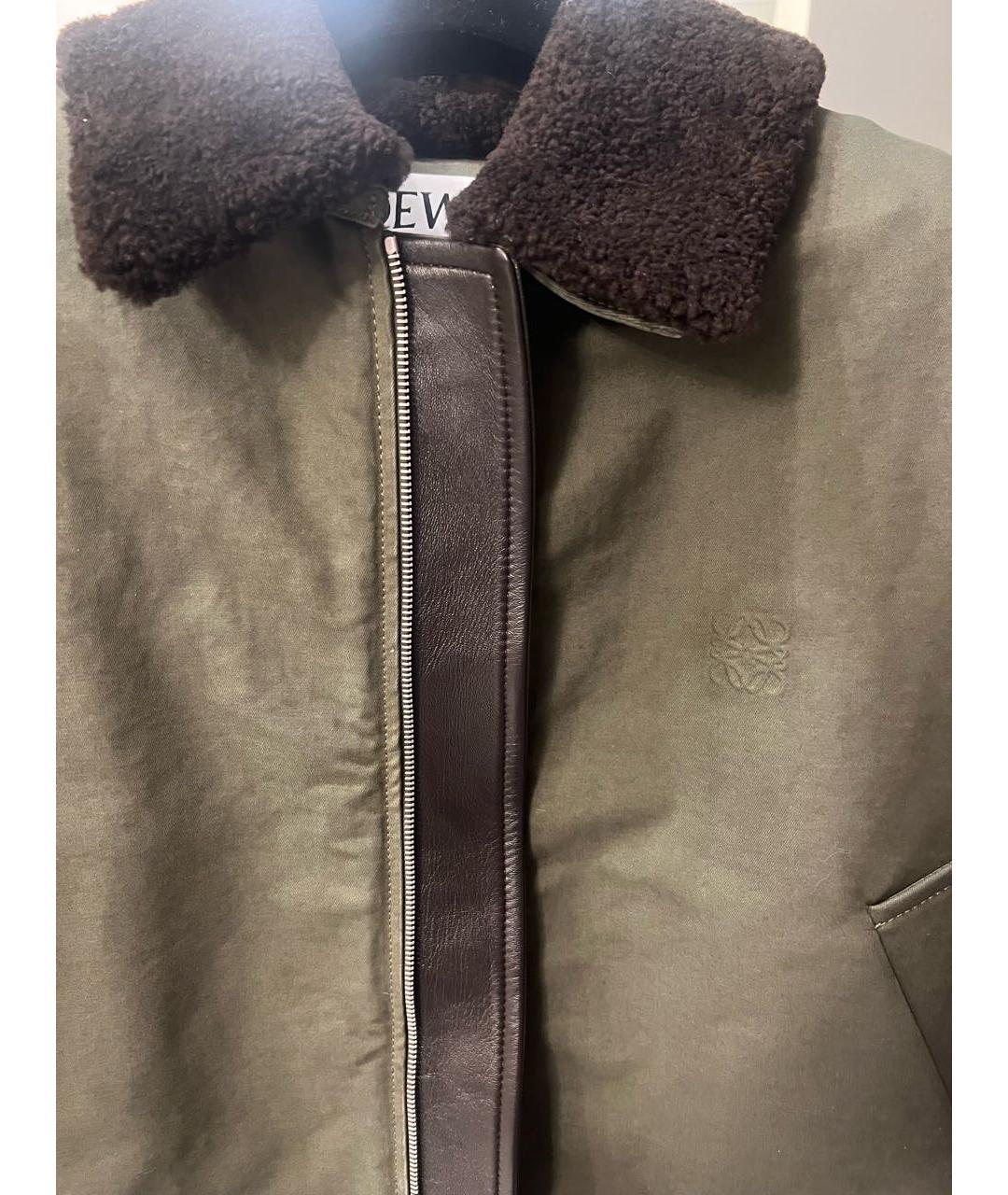 LOEWE Хаки твидовая куртка, фото 2