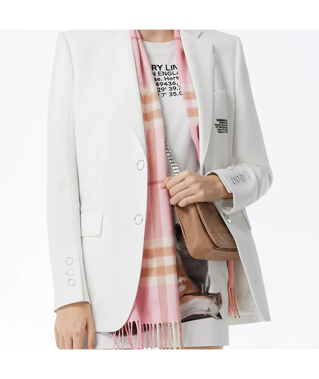 BURBERRY Розовый шарф, фото 4