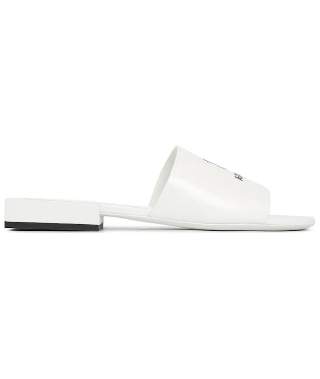 BALENCIAGA Белые кожаные сандалии, фото 1