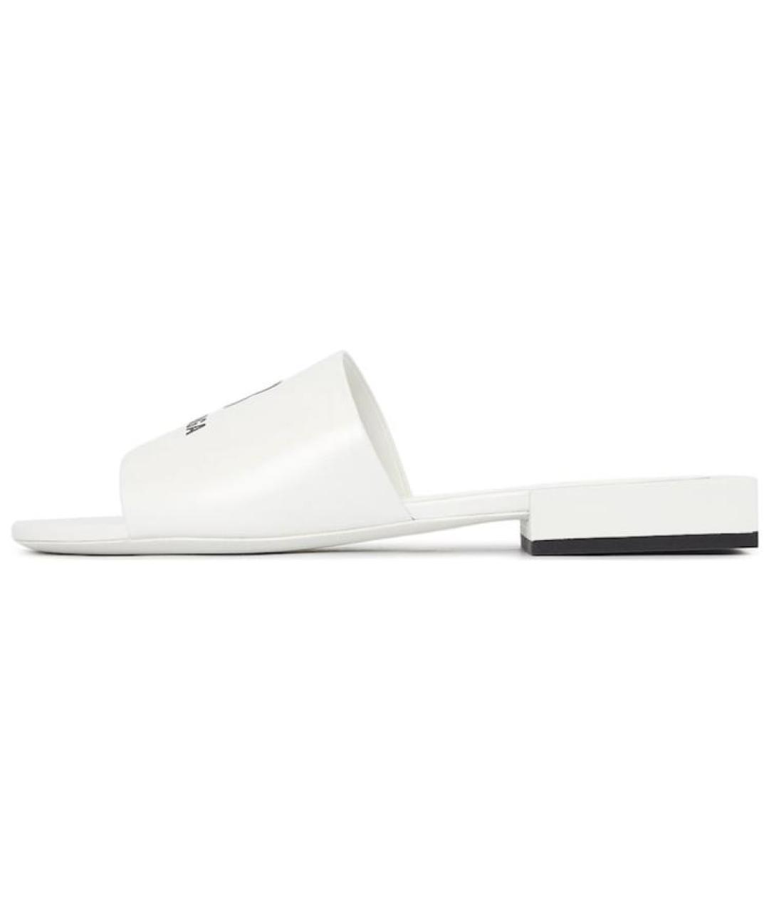 BALENCIAGA Белые кожаные сандалии, фото 6