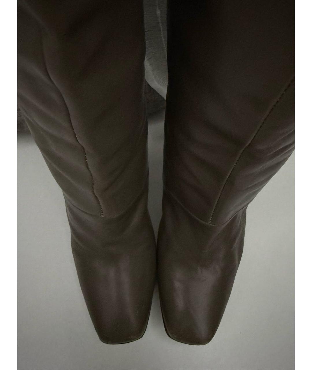 MARNI Антрацитовые кожаные сапоги, фото 3