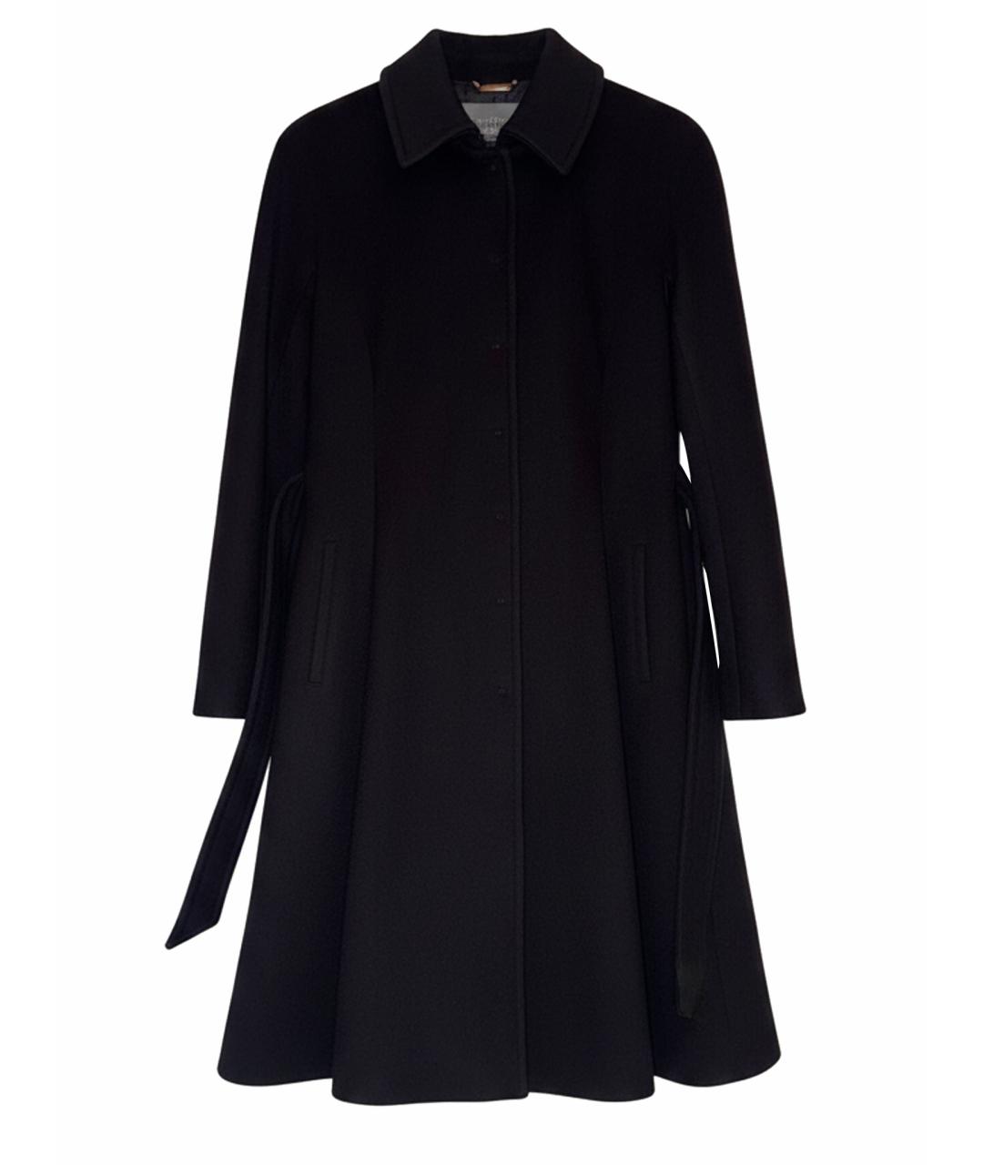 ALBERTA FERRETTI Черное шерстяное пальто, фото 1