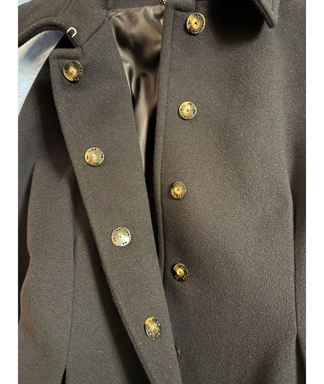 ALBERTA FERRETTI Черное шерстяное пальто, фото 3