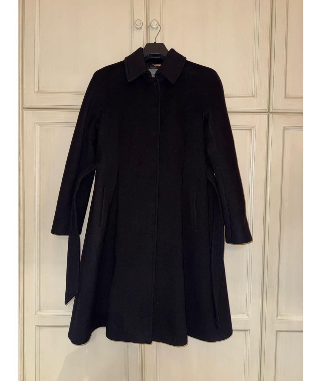 ALBERTA FERRETTI Черное шерстяное пальто, фото 8