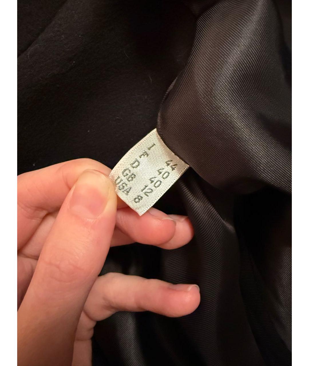 ALBERTA FERRETTI Черное шерстяное пальто, фото 4