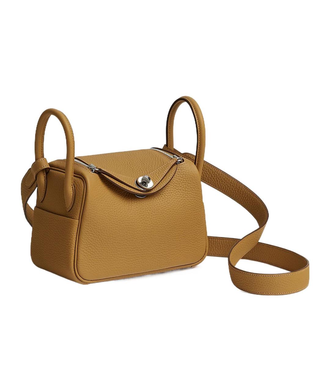 HERMES Коричневая кожаная сумка через плечо, фото 2