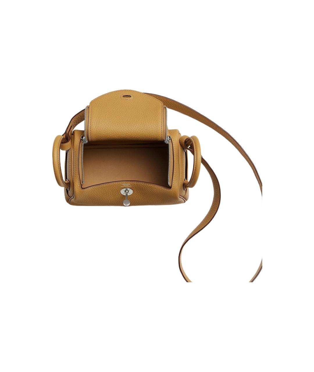 HERMES Коричневая кожаная сумка через плечо, фото 3