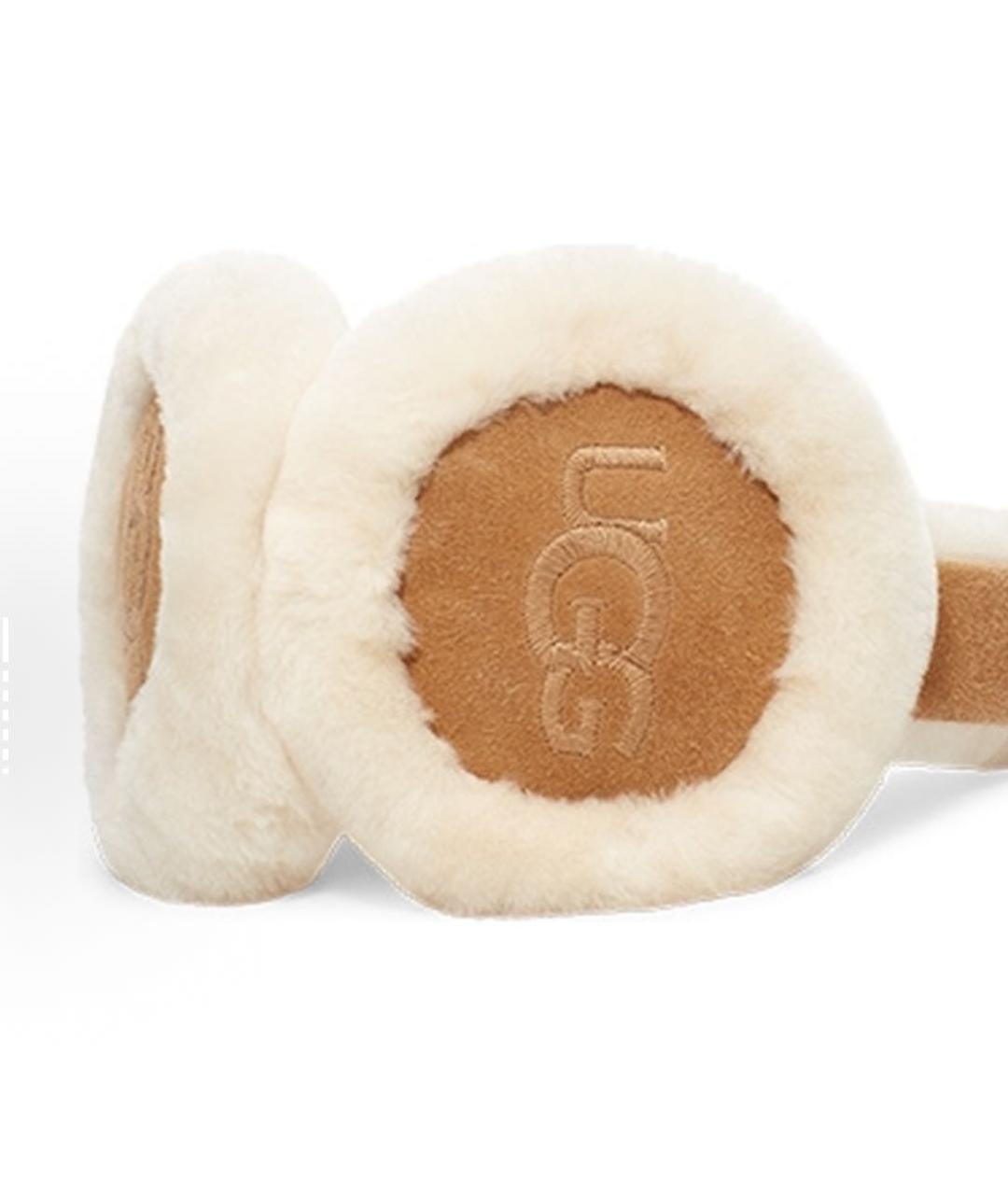 UGG AUSTRALIA Бежевые шерстяные наушники, фото 2