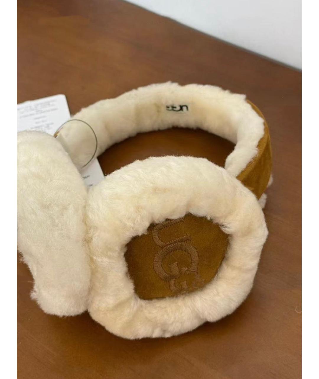 UGG AUSTRALIA Бежевые шерстяные наушники, фото 3