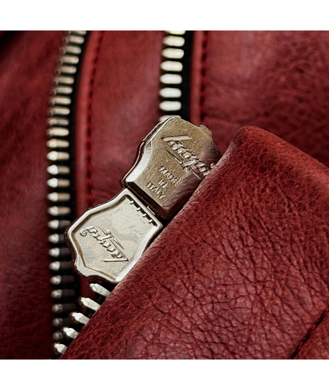 BALMAIN Бордовая кожаная куртка, фото 5