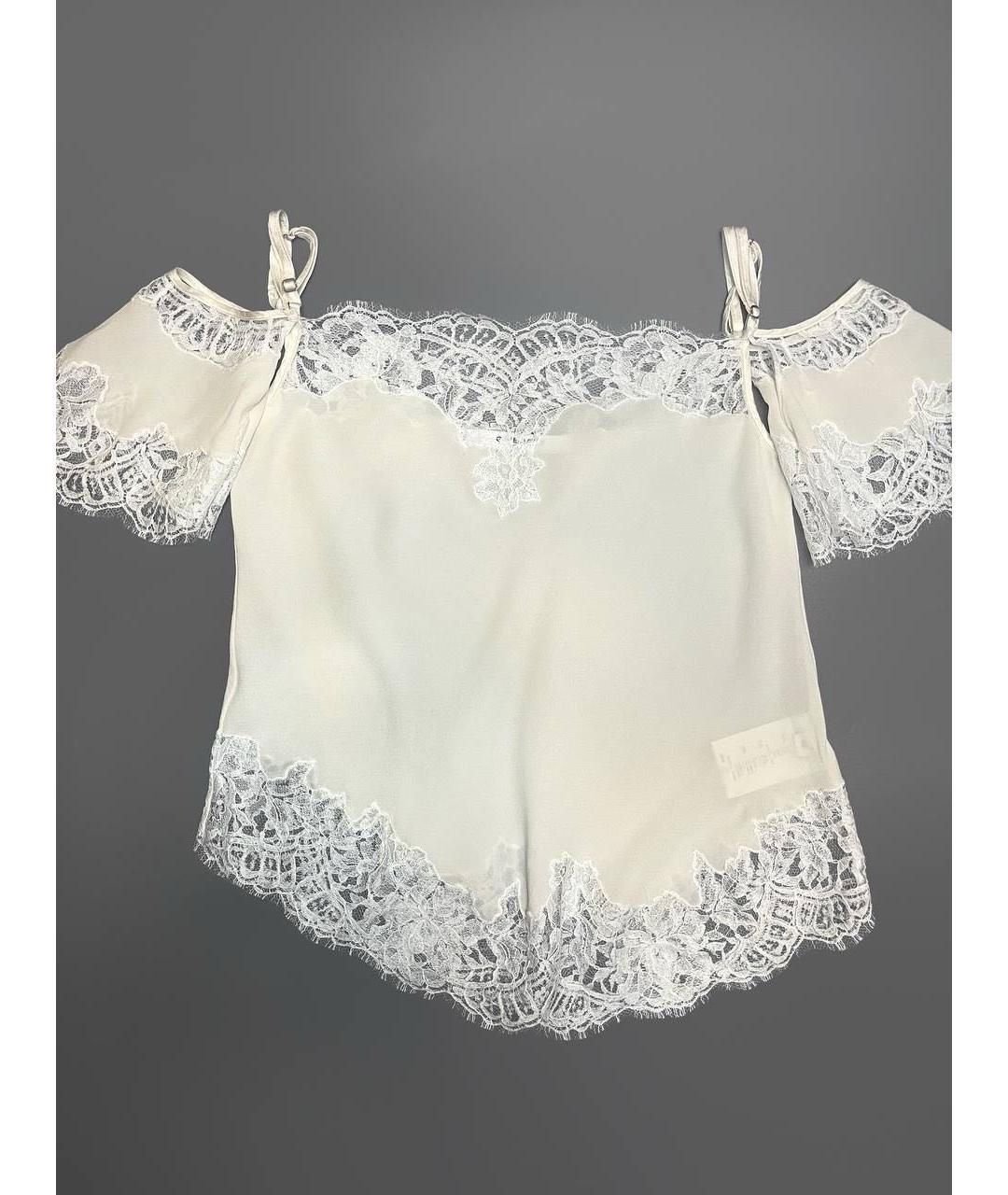 GIVENCHY Белая шелковая блузы, фото 5