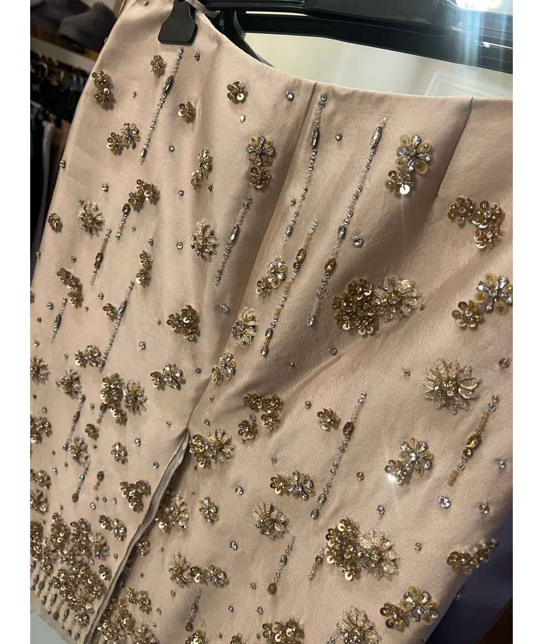 MIU MIU Бежевая юбка миди, фото 5