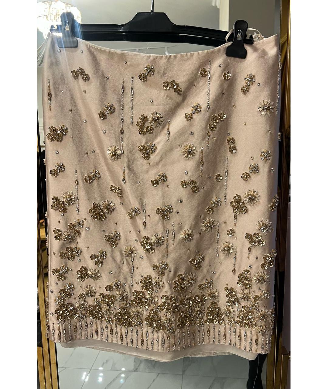 MIU MIU Бежевая юбка миди, фото 9