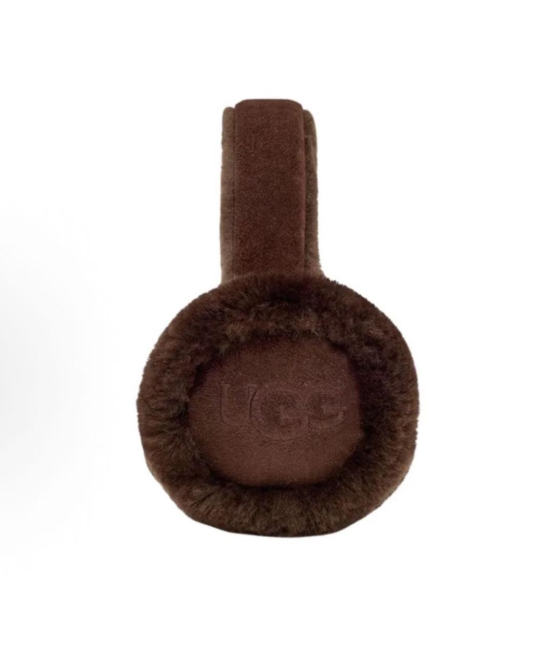 UGG AUSTRALIA Коричневые шерстяные наушники, фото 6