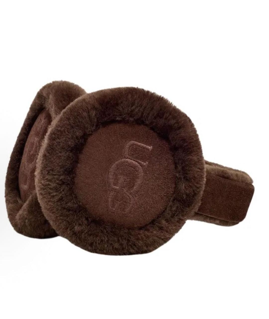UGG AUSTRALIA Коричневые шерстяные наушники, фото 2