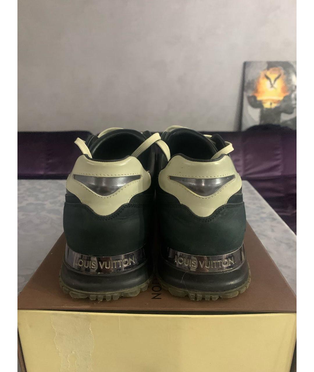 LOUIS VUITTON Черные кожаные низкие кроссовки / кеды, фото 4