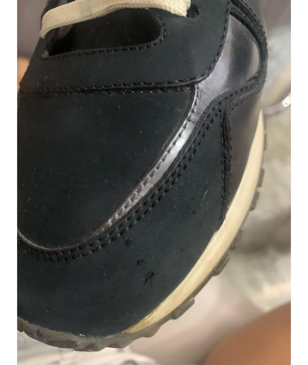 LOUIS VUITTON Черные кожаные низкие кроссовки / кеды, фото 8