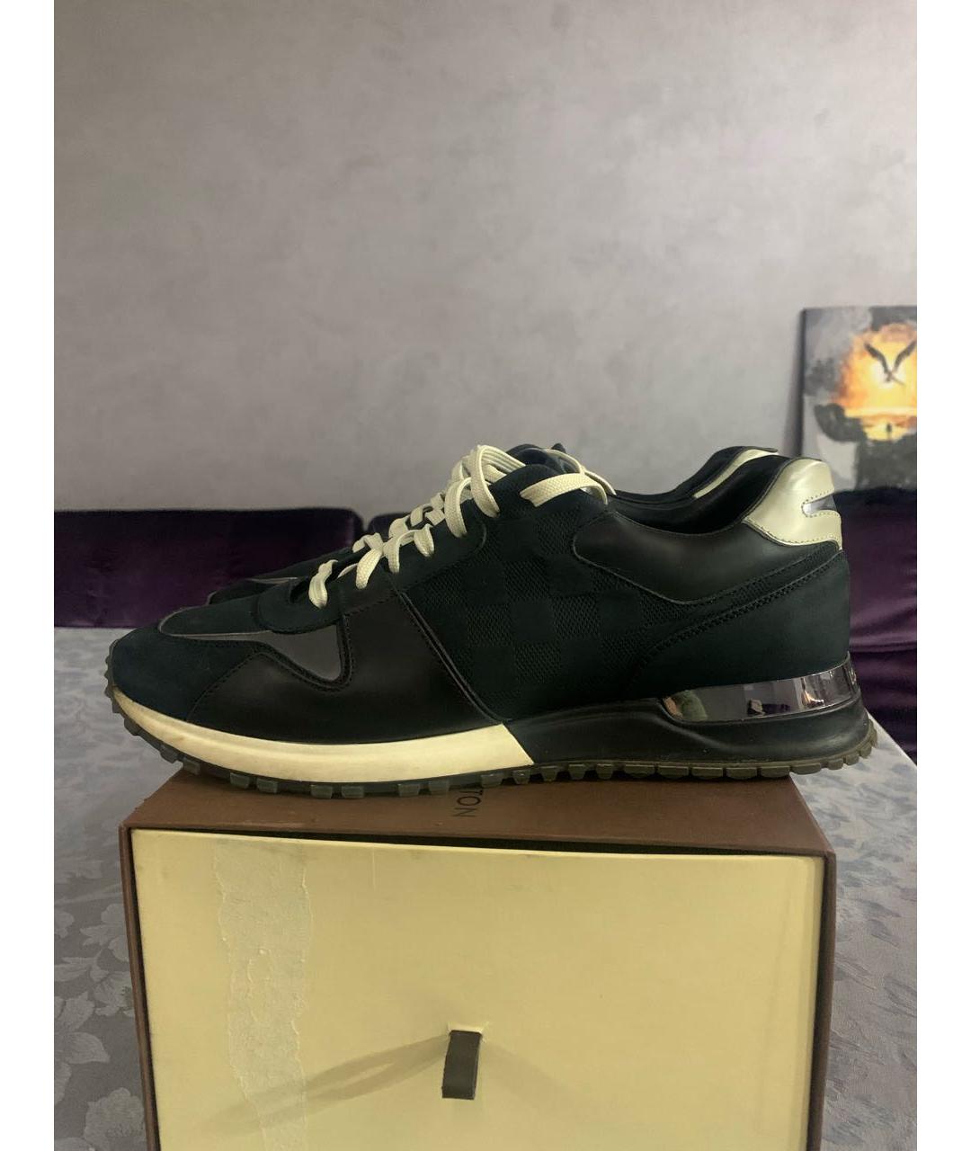 LOUIS VUITTON Черные кожаные низкие кроссовки / кеды, фото 6