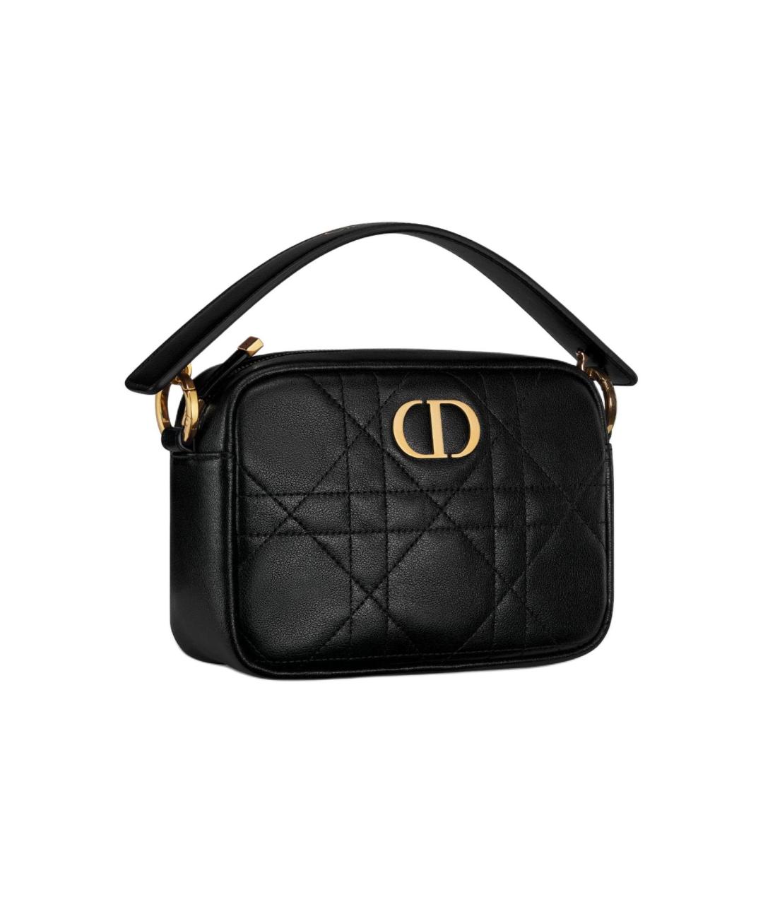 CHRISTIAN DIOR Черная кожаная сумка через плечо, фото 2