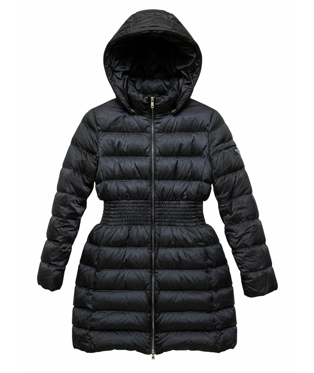 PRADA Темно-синий полиэстеровый пуховик, фото 1