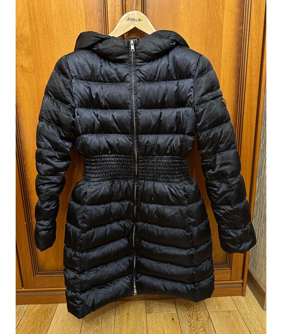 PRADA Темно-синий полиэстеровый пуховик, фото 8