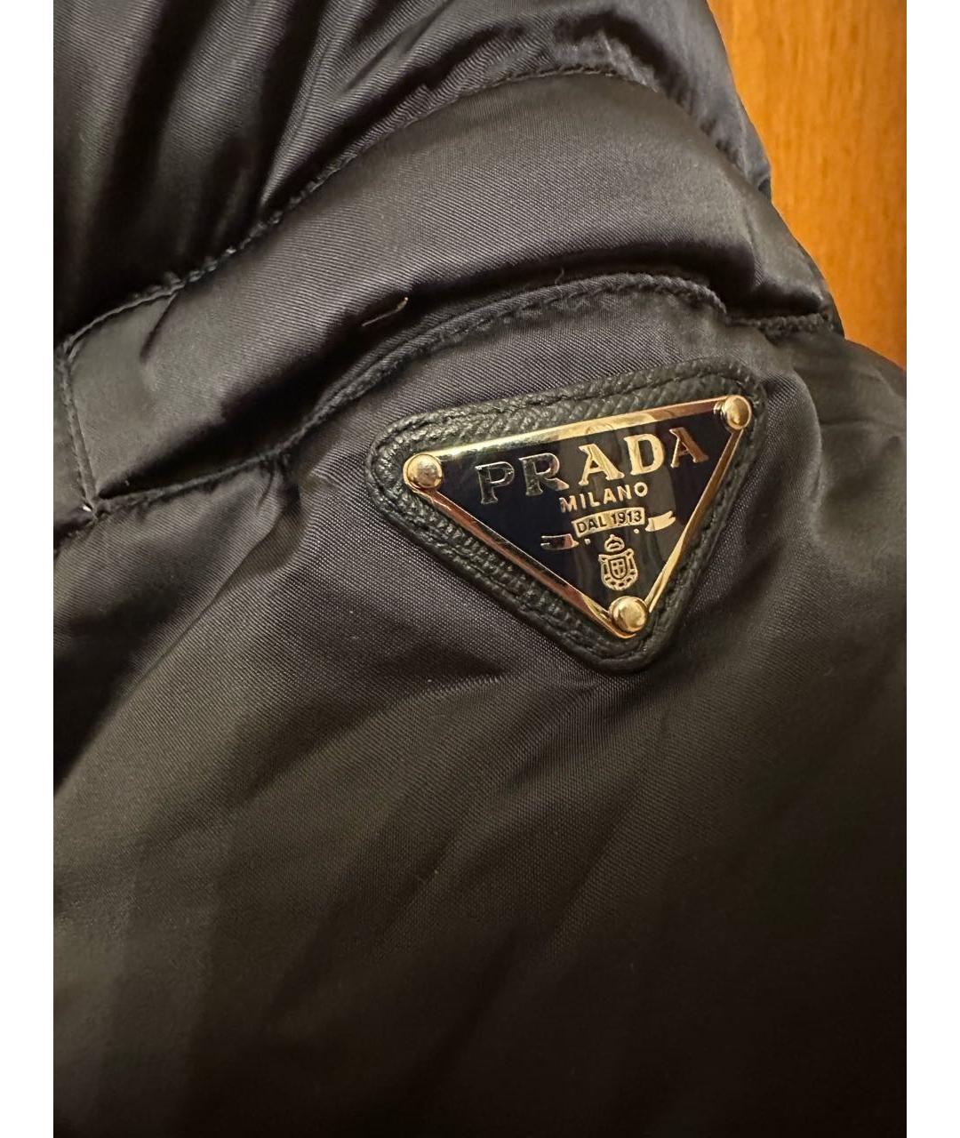 PRADA Темно-синий полиэстеровый пуховик, фото 6