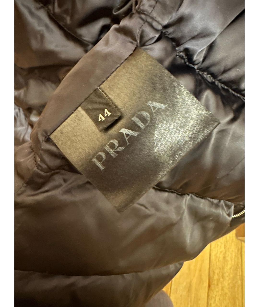 PRADA Темно-синий полиэстеровый пуховик, фото 7