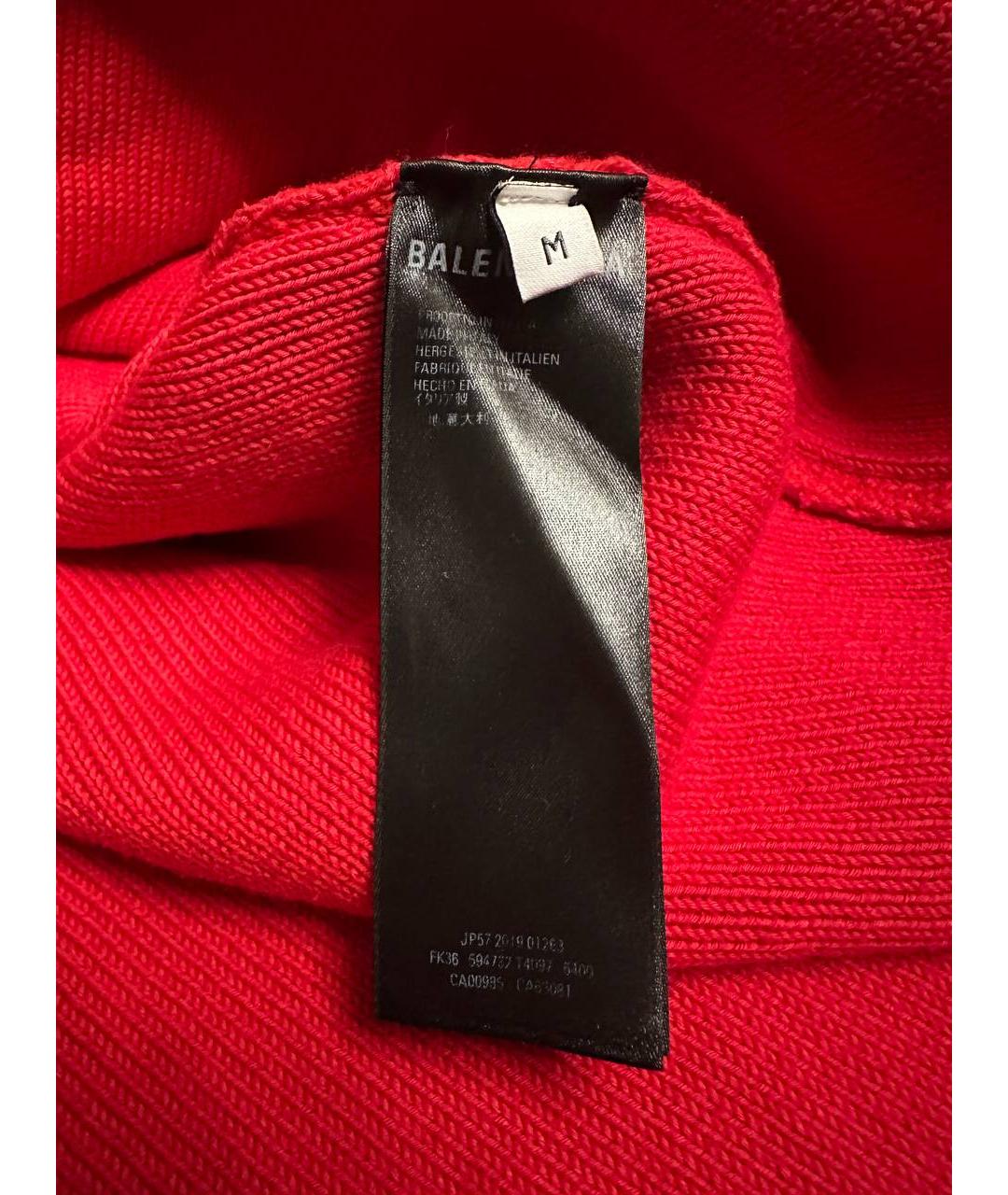 BALENCIAGA Красный хлопковый джемпер / свитер, фото 4