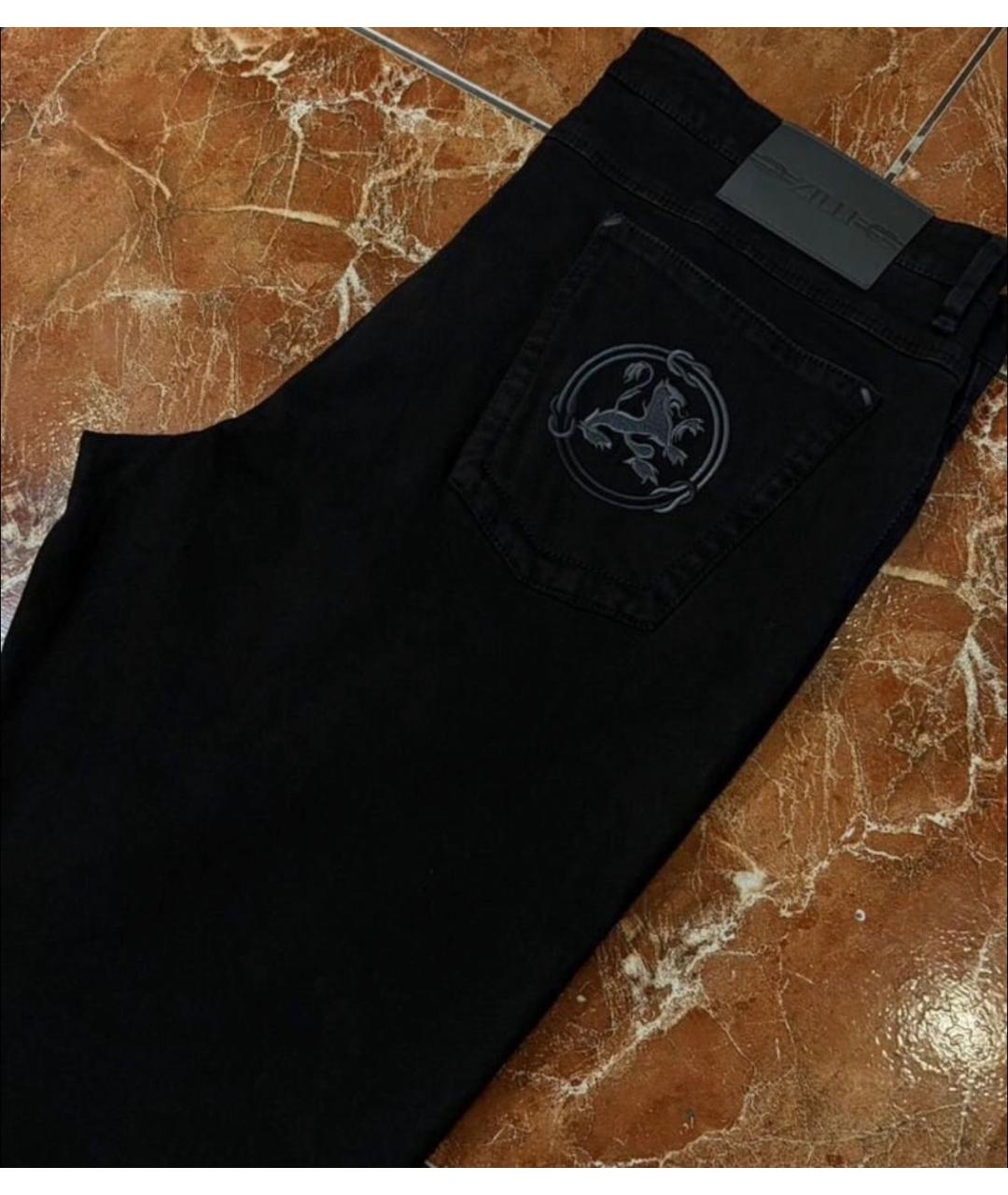 ZILLI Черные хлопко-эластановые джинсы, фото 5