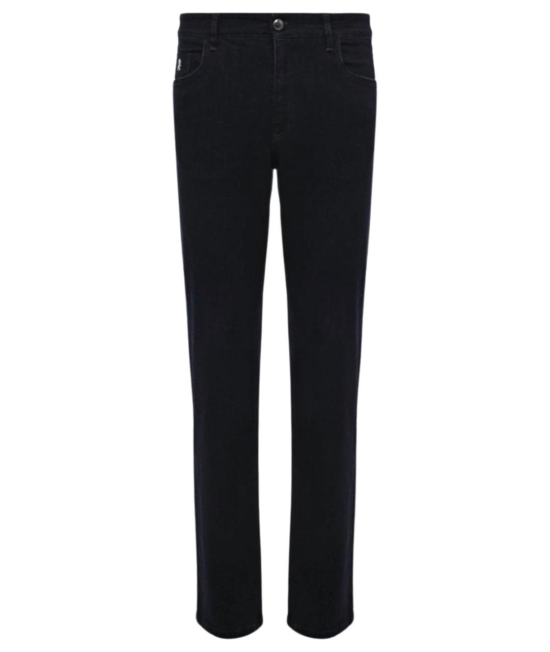 ZILLI Черные хлопко-эластановые джинсы, фото 1